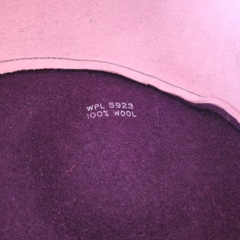 Kurt Jr. Two Tone Pink Purple Felt Fedora Wide Brim Hat Braided Band Colorblock